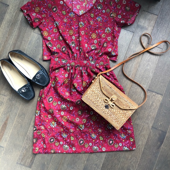 Tristan Red Floral Printed Dress - Picture 2 of 5